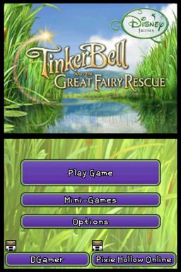 Disney Fairies Tinkerbell and the Great Fairy Rescue Title Screen